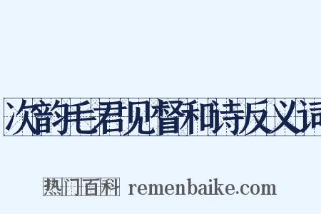 次韵毛君见督和诗反义词是什么意思的图片